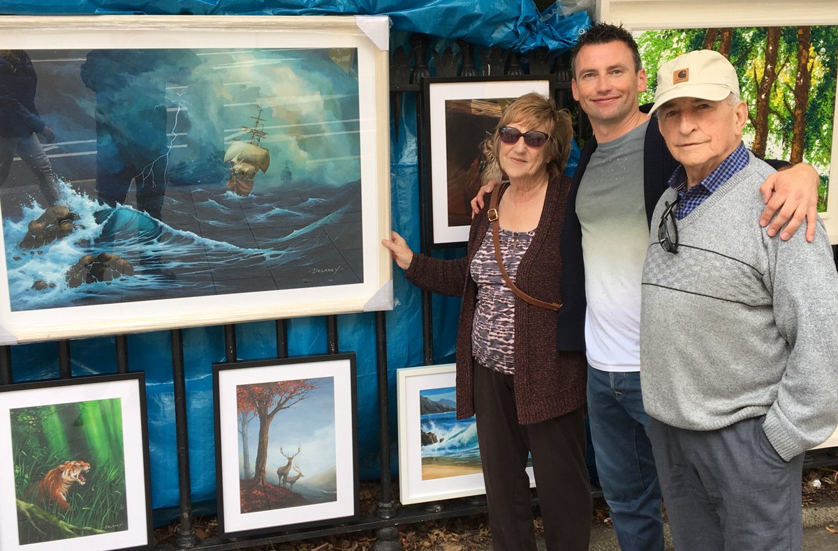 My number one fans, mum and dad,  coming to visit my exhibition #art #Dublin