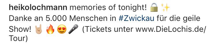 Heiko über Instagram 

@LochisHeiko