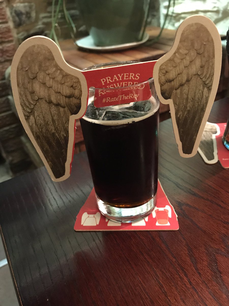 wolfiie's tweet photo. @TheRevTweets loving the coasters. Enjoying a tipple at the wolfe inn. #ratetherev https://t.co/7aLlXC5uE8