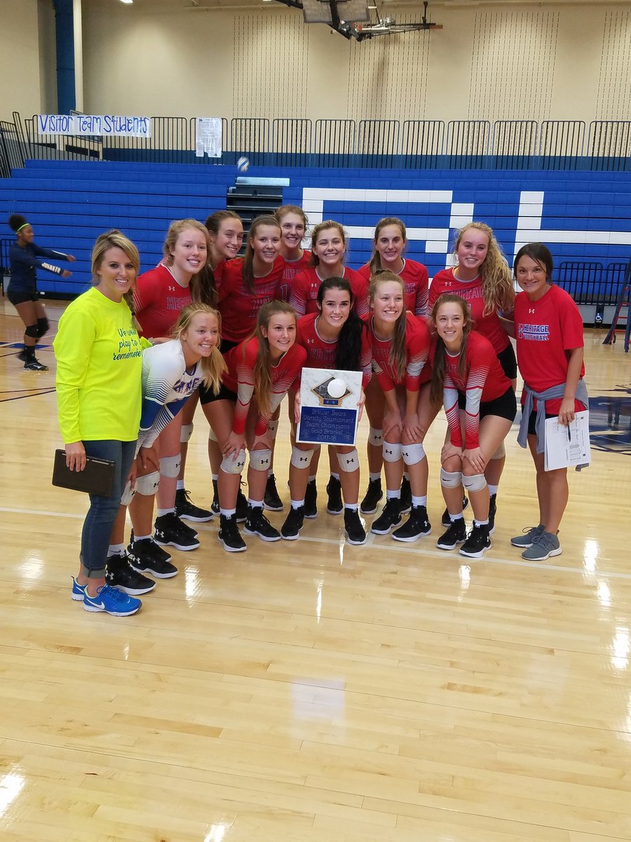 think2win's tweet photo. Midlothian Heritage @jaguarvball win the CHAMPIONSHIP at Ft Worth Brewer Invitational. 9-0 over 3 days. Total team effort. #RiseUpRed https://t.co/Km5h1AaGFX