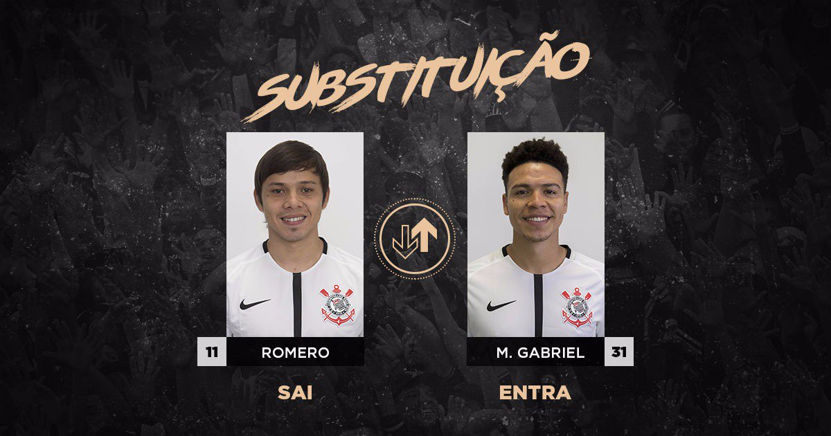 Mais uma substituição no #Timão!

2T | 19' | #CORxVIT 0-1