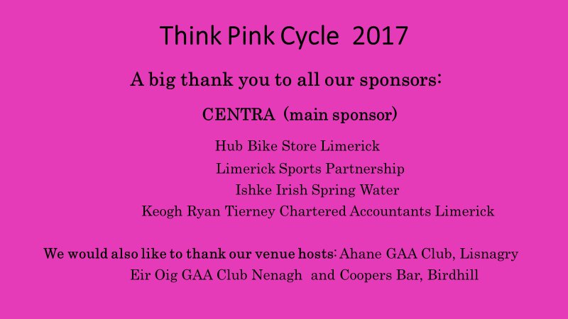 thinkpinkcycle's tweet photo. Get those bikes ready ladies. 2 week to countdown. Limerick's 1st ladies Sportive 3RD SEPT @Teamadare @northtippcyclin @LimerickCycling https://t.co/V9iZPUg5ow
