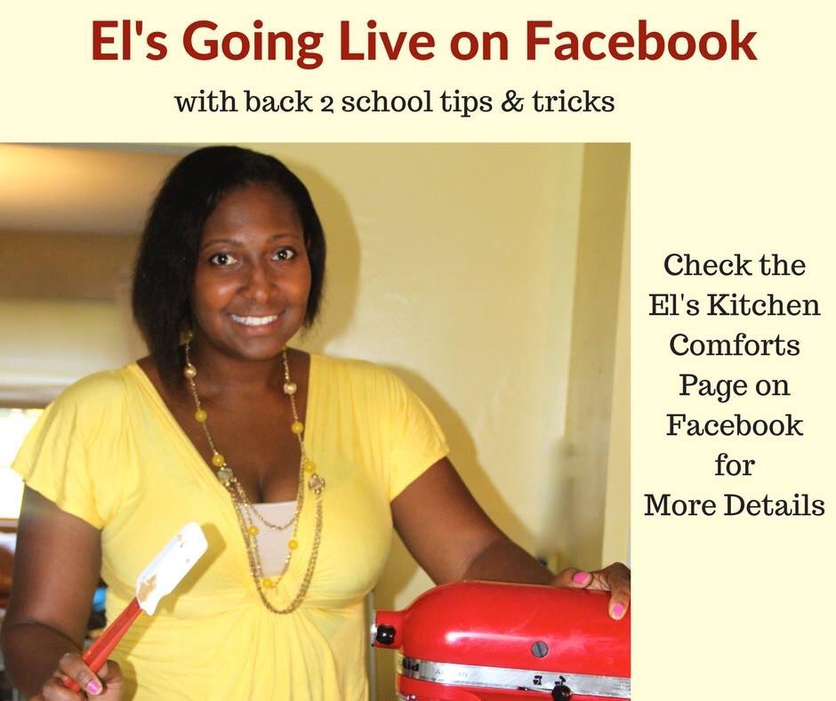 elskitchencmfrt's tweet photo. Hey everyone. 👋🏾 I'm sharing tons of Back 2 School kitchen tips & tricks Monday Aug 21st at 8 pm
#elskitchencomforts https://t.co/32MR8YwhOk