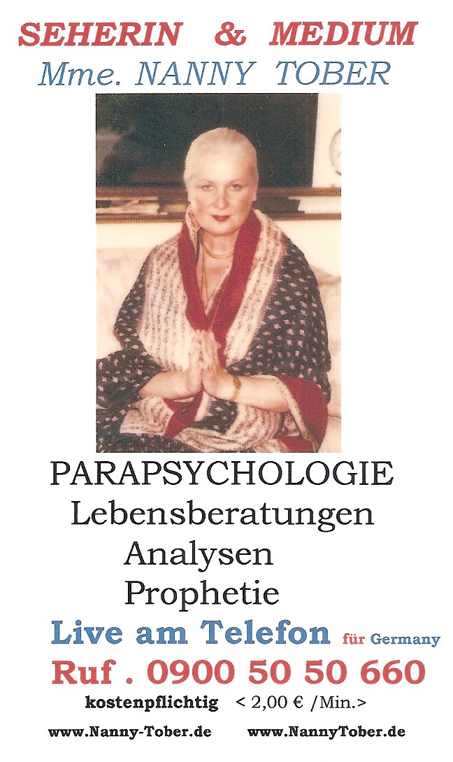 Dr H C Nanny Tober Das Gute Gesprach Asw Psi Der Blick In Die Zukunft Hellsehen Astrologie Philosophie Tel 030 Seit 1979 T Co Buteizzvyv