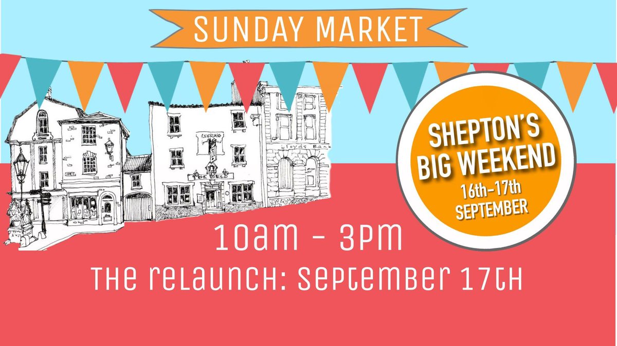 Shepton's Sunday Market returns <a href="/MendipCouncil/">Mendip District Council</a> <a href="/MendipEconomy/">Mendip Economy</a> <a href="/digital_carrot/">Tamsin Hewer</a> <a href="/SMTIC/">Shepton Mallet TIC</a> @Sheptonjournal <a href="/SheptonCofC/">Shepton Chamber</a>
