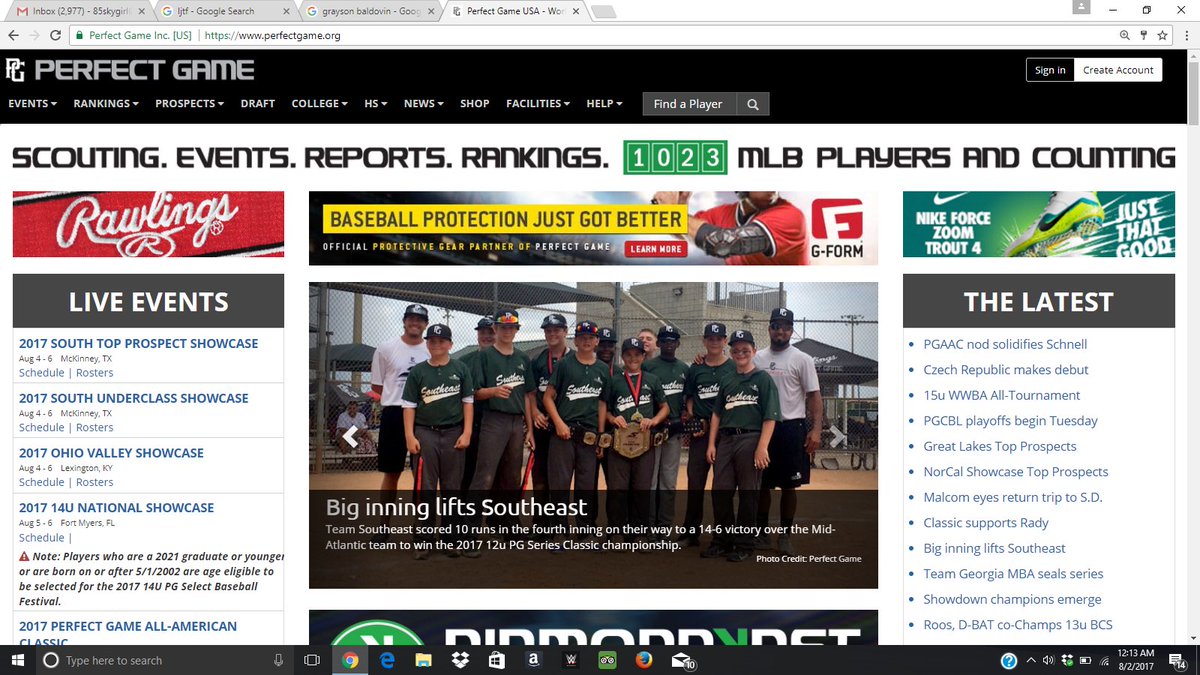 GBaldovin's tweet photo. #perfectgame #boysofsummer #iliveforbaseball https://t.co/dK0c2XRpwY