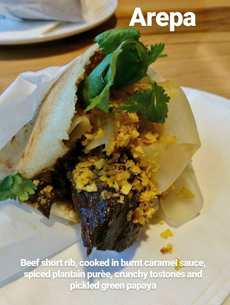 Kaenkay's tweet photo. .@WEeatarepas takes it to another level @RHouseBaltimore! This is their paint it black arepa! #ArepaBar #Delicious https://t.co/IGuJVls5GD
