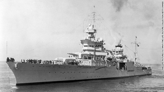 cnnbrk's tweet photo. USS Indianapolis, which delivered components of atomic bomb used on Hiroshima, found 72 years after it was torpedoed https://t.co/WFwszB1mBx https://t.co/YfwBDL0vav