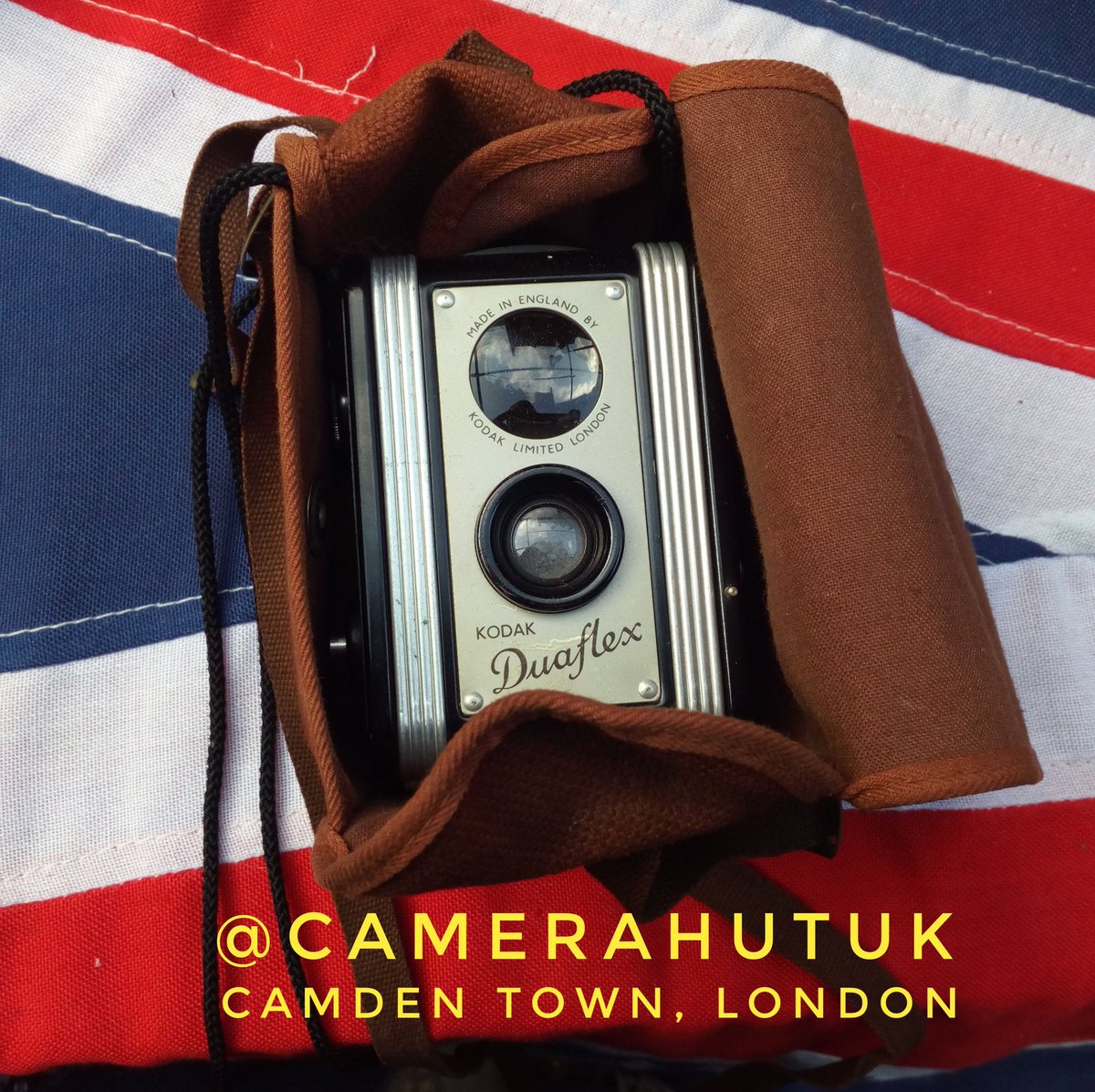 Camerahutuk's tweet photo. You need this One of a kind item! you can't buy this in #Harrods ! A Kodak #Duaflex with bag at Camera Hut , Camden Town. Get it quick! https://t.co/wXyaxuhcI8