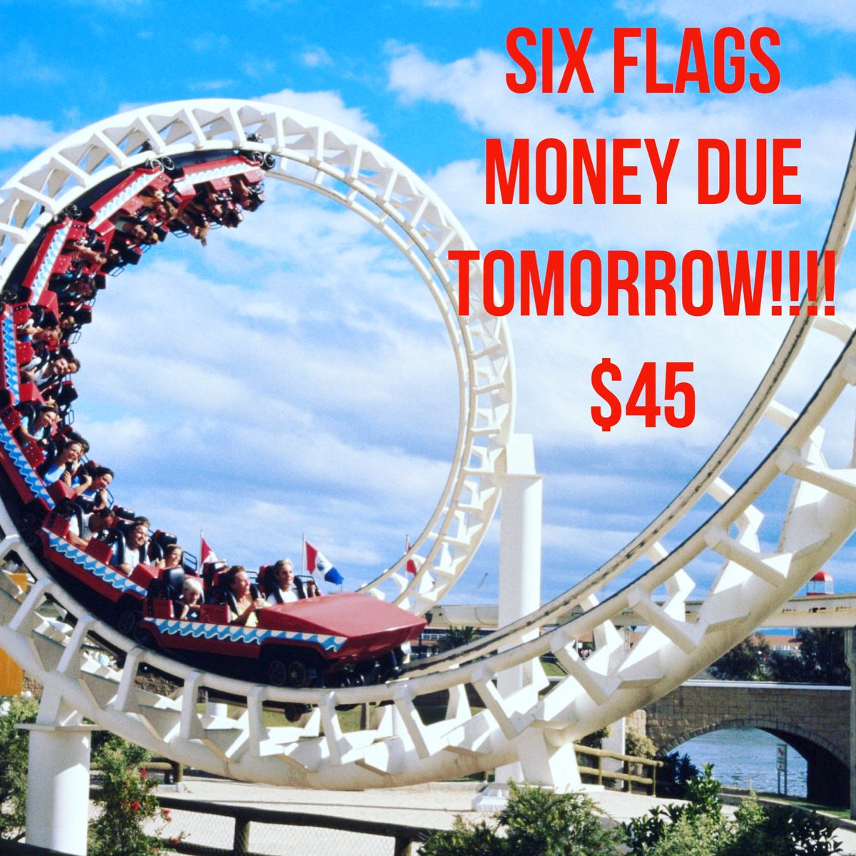 YouthAFC's tweet photo. Last chance!!!  $45 due tomorrow!! 🎢🎡 https://t.co/JCLO4AmccU