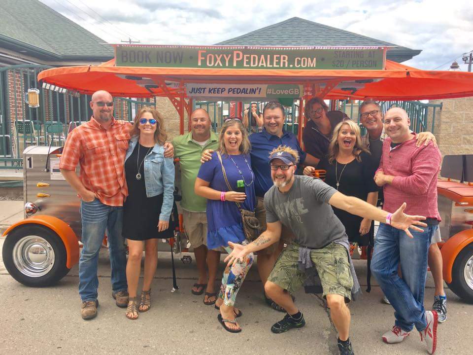 Cropsey's Patio is a huge hit with Foxy Tours. Congee explore the patios of gb aboard the FOXY Pedaler #lovegb