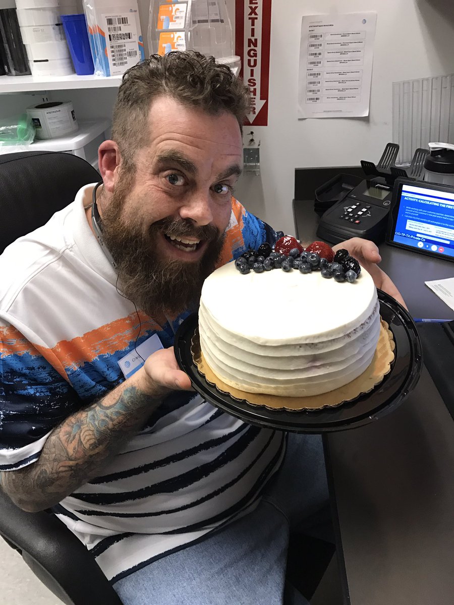 This guy graduated training today!! New hire 🔥 Craig is in the house!! #cake #team #RMRWins