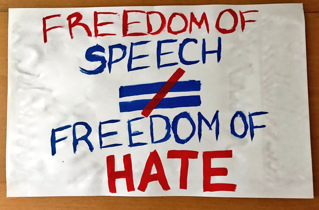 SaysHummingbird's tweet photo. MAKE. THIS. BREAK. THE. INTERNET. IF. YOU. AGREE.

🔥🔥🔥

"Freedom of Speech ≠ Freedom to Hate"

#Boston https://t.co/iJyxslddPh