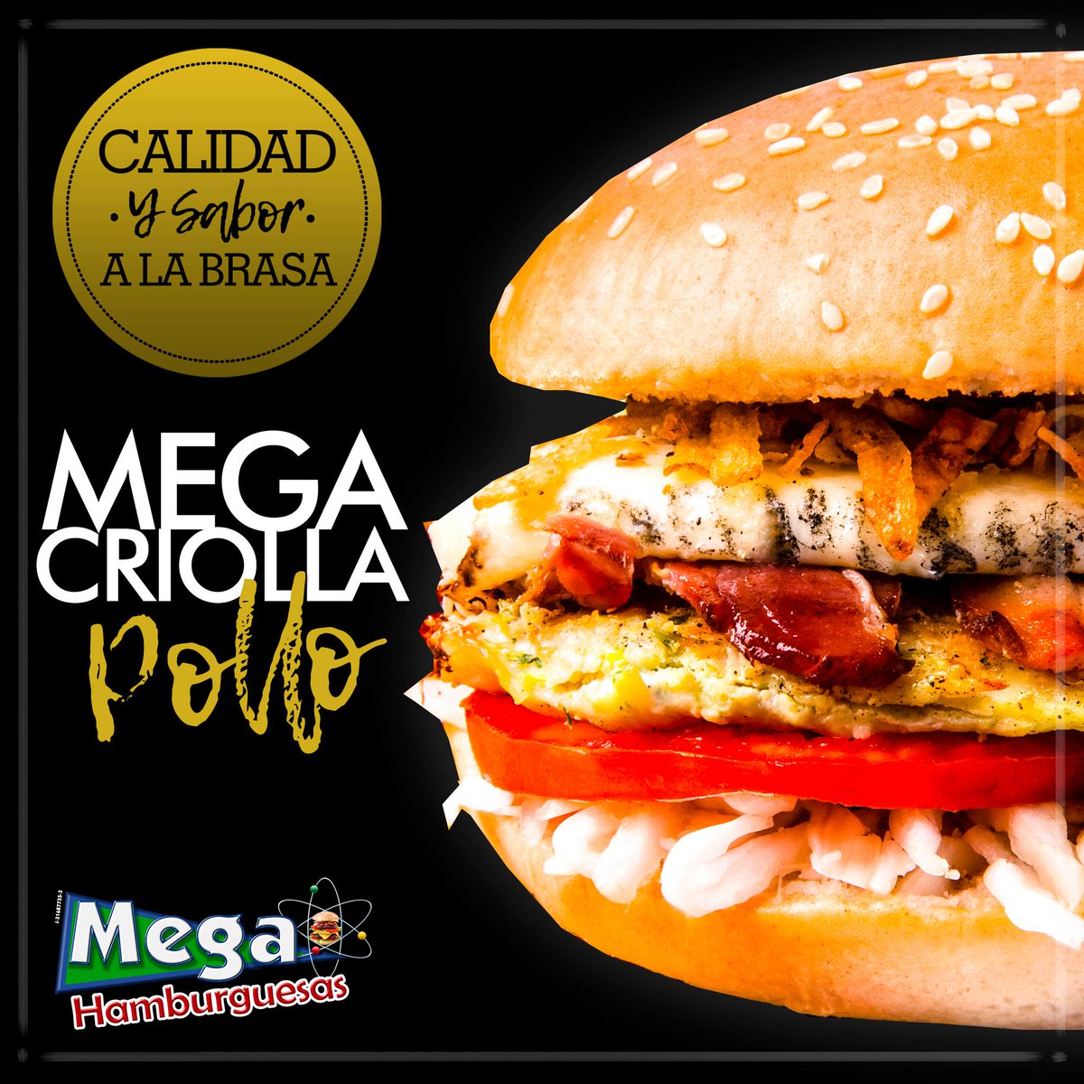 Que la cena de hoy sea una deliciosa #MEGACRIOLLADEPOLLO de #MegaHamburguesas
#SomosMegaHamburguesas
#CalidadySaboralasbrasas