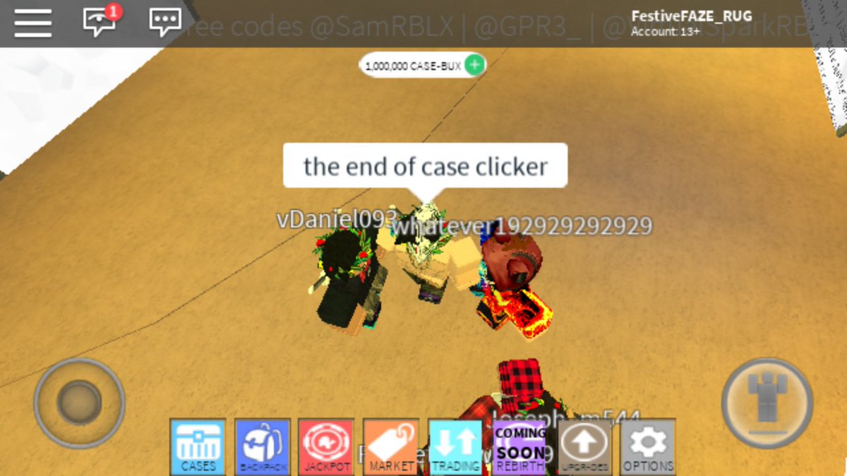 Sam On Twitter Sorry About Those Bugs In Case Clicker They Have Been Fixed Now - case clicker roblox every code