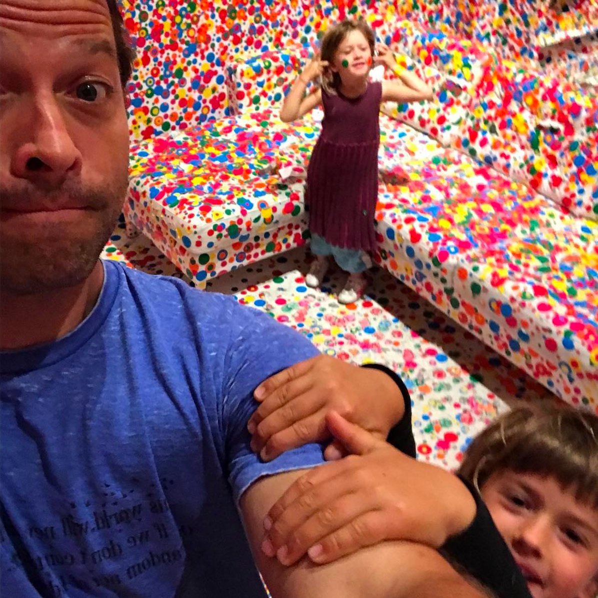 I'm glad I didn't wear patterned clothing today. #infinitekusama