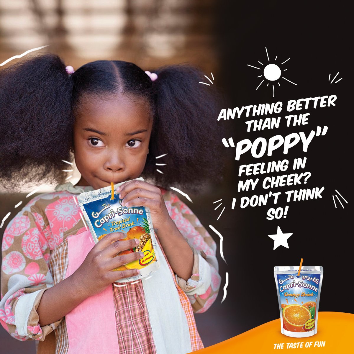 Capri-Sun Nigeria (@caprisunng) on Twitter photo Nothing feels poppy than the taste of Caprisonne orange #PopAndPlay #orange #flavor #Sunday #Nigeria Nothing feels poppy than the taste of Caprisonne orange #PopAndPlay #orange #flavor #Sunday #Nigeria