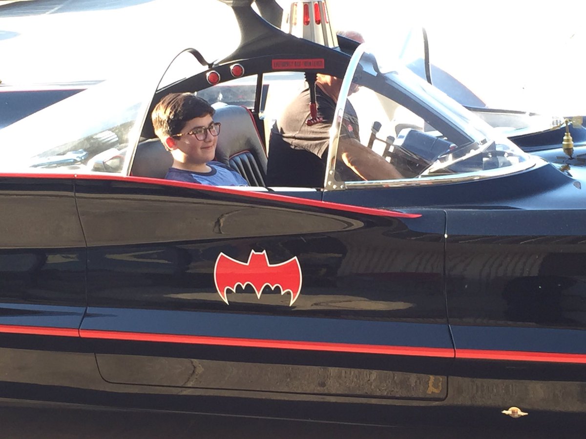 Our intern Juan got to take a ride as Robin!