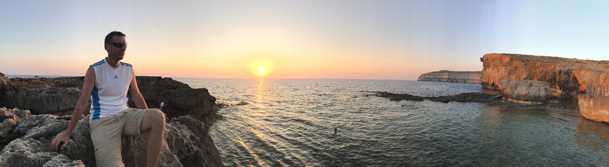 DavidJacquemond's tweet photo. Great sunset at #Gozo #Malta.#Azurwindow is not there anymore but the place is still beautiful! 👍 https://t.co/d0o4vnEIlu