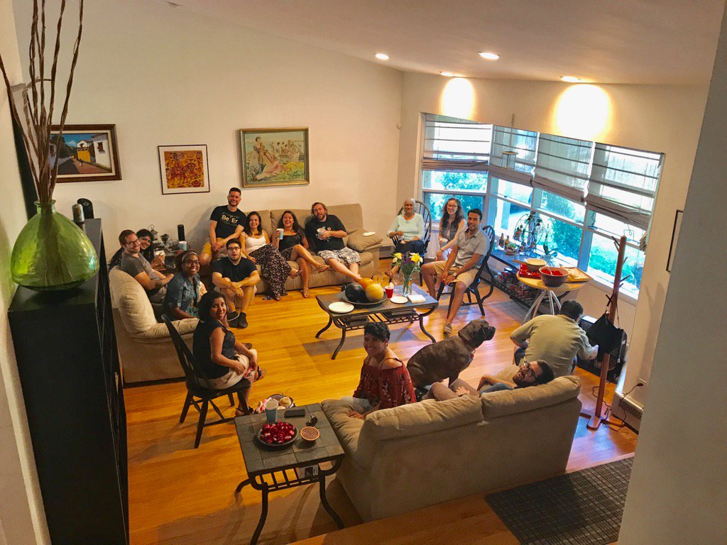 ednacukierman's tweet photo. I feel so lucky!!!#FullHouse #labmembers & #family @CukiermanLab 2017 #BBQ #proudPI #proudmomma https://t.co/BcXjYDf4cm