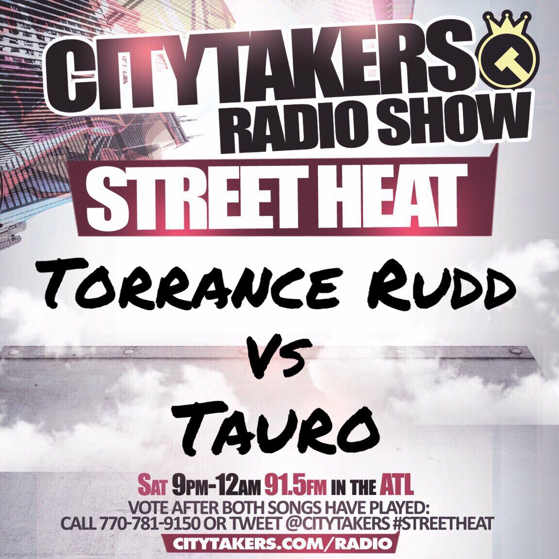 CITYTAKERS's tweet photo. #Streetheat🔥
This week @torrancerudd Vs. @taureansimmons Tune in TONIGHT 9pm-12am to see who's hottest in DA street this week🔥🔥
91.5FM🔌 https://t.co/4ykORn2VOH