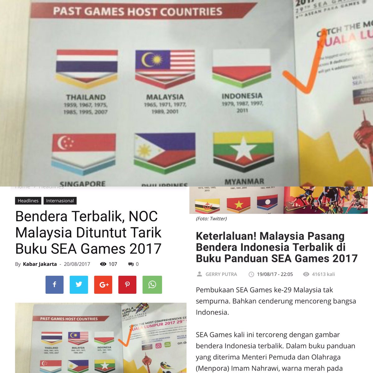 PutraNababan's tweet photo. Did you guys really seriously published our flag upside down?!!
So much for "serumpun" 😤
#ShameOnYouMalaysia 

#keterlaluan https://t.co/7B7zLeESfK