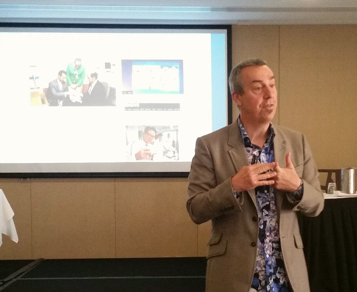 RACSurgeons's tweet photo. "Here's the real science" - Professor Dietmar Hutmacher @QUT speaks on the latest developments in 3D Printing at #QLDASM2017 https://t.co/rGeEMlWqf2