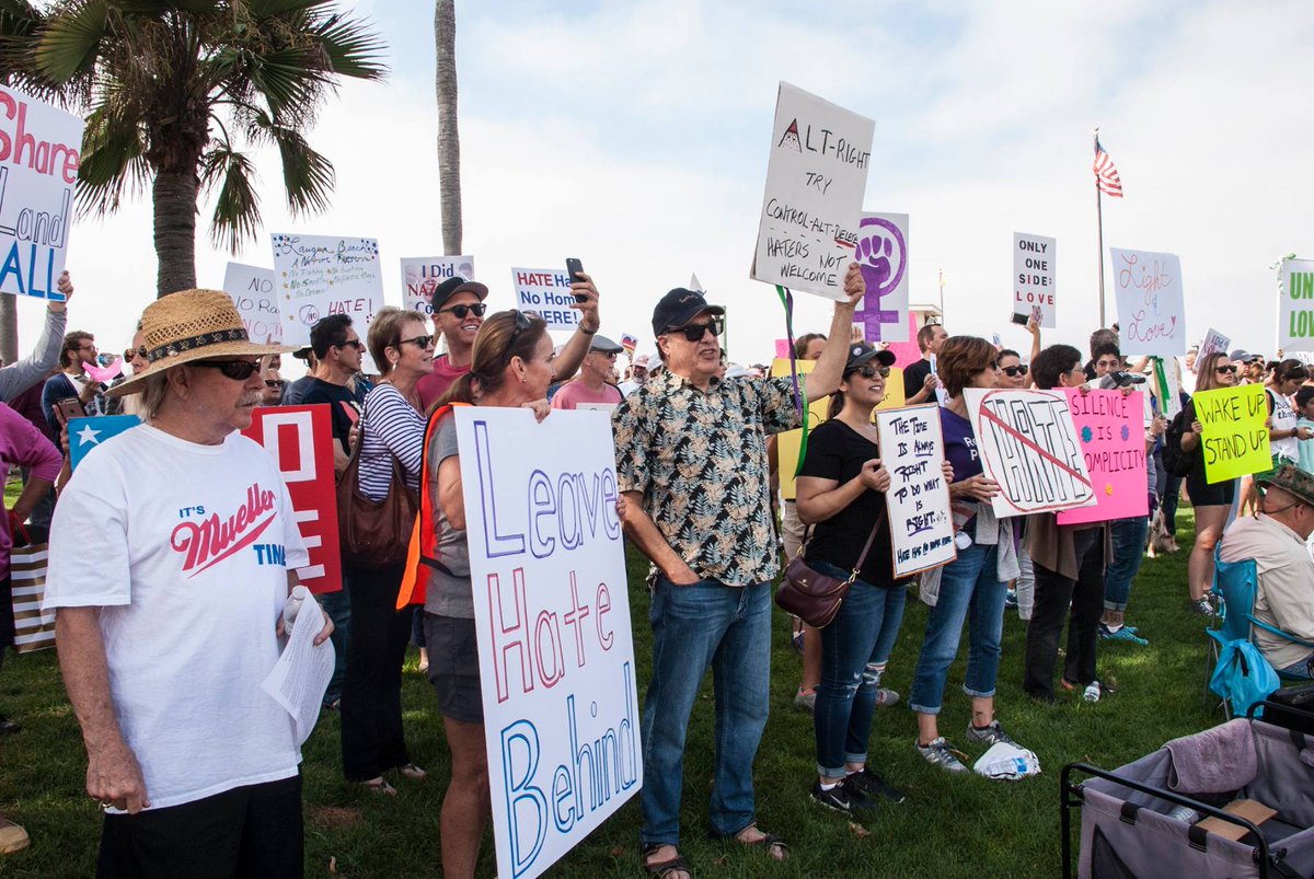 IndivisibleOC46's tweet photo. @TWWOrangeCounty @TheMajorityBTM This is what democracy looks like โโ๐พโ๐ผโ๐ฟโ๐ป
#OCUnity #confrontwhitesupremacy #fightsupremacy #defendcville #wearethemajority #NoHate https://t.co/DON0vXzyNM