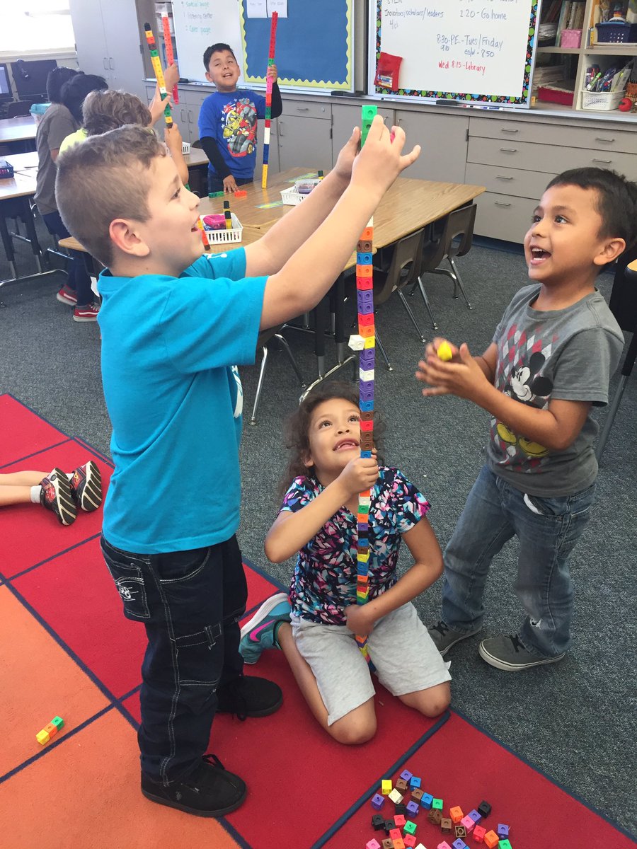 Student excitement can't be contained! Cooperation and engineering at its best! Love my first grade engineers! #FSS_STEM FUESD @FSS_FUESD