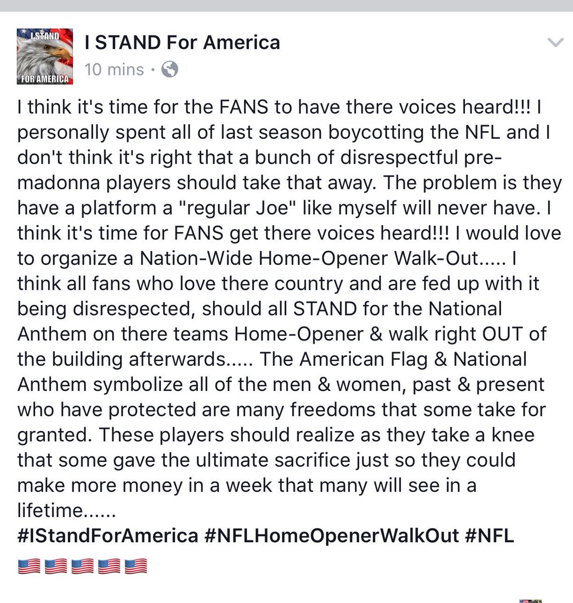 PickEmPops's tweet photo. #IStandForAmerica #NFLHomeOpenerWalkout #NFL https://t.co/hZl3iTz7uE