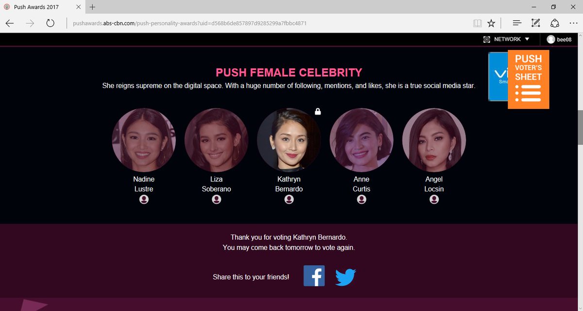 melasonTD's tweet photo. voted for @bernardokath @min_bernardo #PushAwardsKathNiels https://t.co/aqWieu3yrS