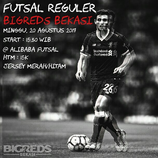 BIGREDSBekasi's tweet photo. Ada futsal sore nanti, yuk diramaikan! https://t.co/U102ko5UI5