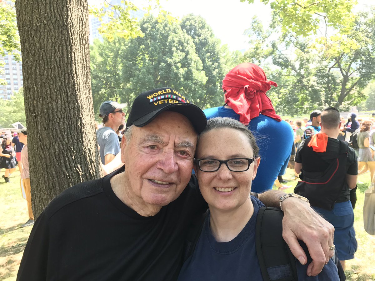 kimarmstrong67's tweet photo. We met Lenny in Boston today. He was moved to tears with the show of love. 90yrs old and still fighting the fight. What a story. A true hero https://t.co/A8xetP3j7K