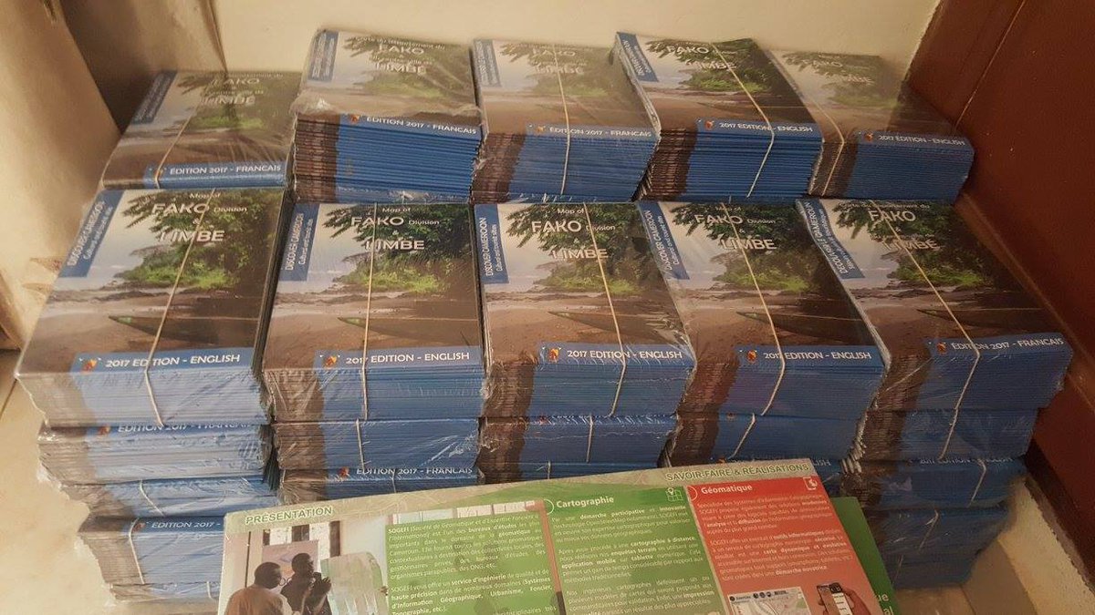 Sogefi_CM's tweet photo. SOGEFI vous présente ses cartes touristiques du département du Fako en français et anglais (données produites sous openstreetmap) @Sogefi_CM https://t.co/13rQYeOunk
