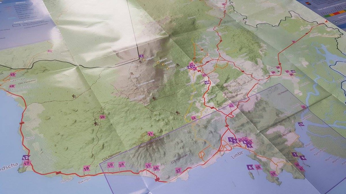 Sogefi_CM's tweet photo. SOGEFI vous présente ses cartes touristiques du département du Fako en français et anglais (données produites sous openstreetmap) @Sogefi_CM https://t.co/13rQYeOunk