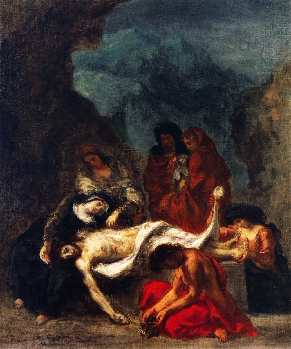 religious_bot's tweet photo. 『キリストの埋葬』1848年 ウジェーヌ・ドラクロワ The Entombment, Eugene Delacroix https://t.co/AGVARNvmQV