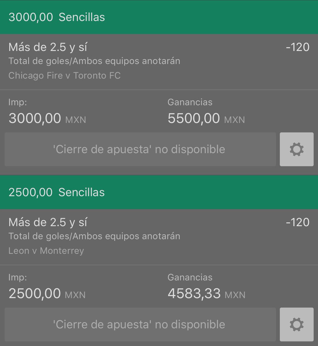 RodrigoParley's tweet image. BOOOM! 

Ambas jugadas a @RodriGallo2 con un % muy fuerte! 

💰💰💰