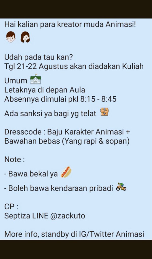 JANGAN LUPA YA!! :D