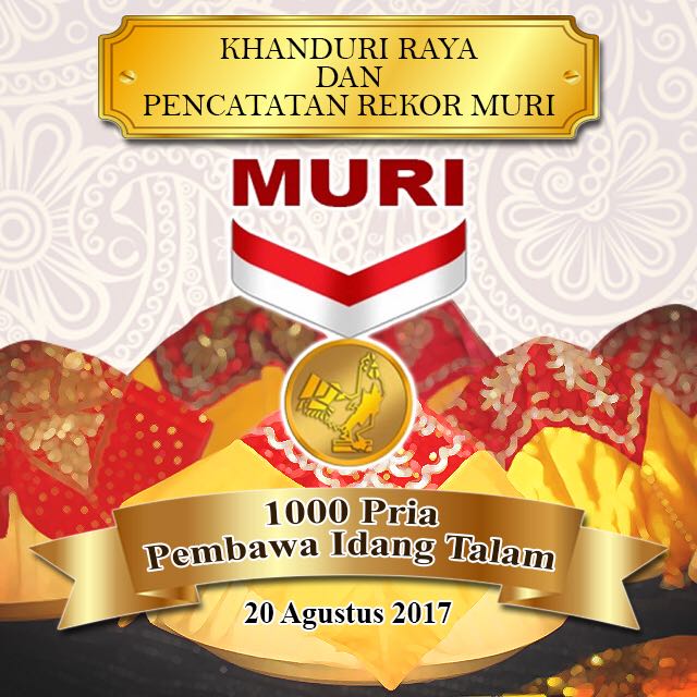Khanduri Raya dan Pencatatan Rekor MURI 1000 Pria Pembawa Idang Talam hari ini di Balaikota Banda Aceh. #Pesona1000Hidang
