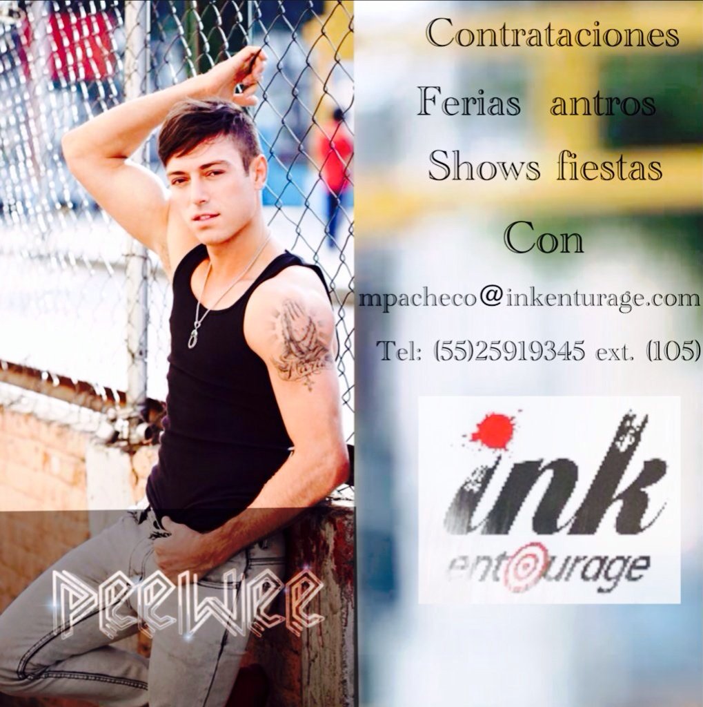 Para Contrataciones de <a href="/PeeWeeMusic/">PeeWee</a> para  ferias antros shows fiestas con <a href="/kmaleonik/">la ikna 🍂</a> mpacheco@inkentourage.com