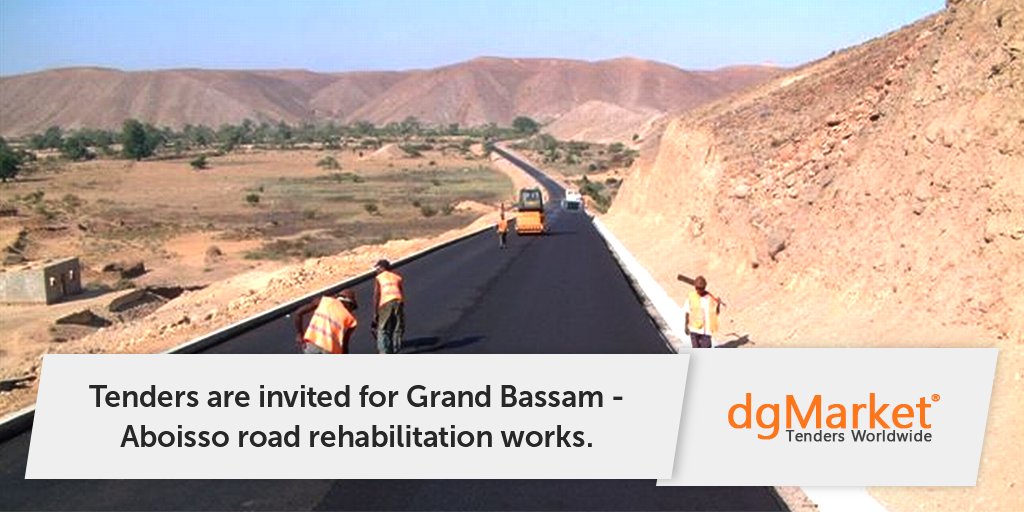dgmarket's tweet photo. Tenders are invited for Grand Bassam - Aboisso road rehabilitation works. 
For more info click here > https://t.co/QFguiGuYpD https://t.co/VGUWD59Iqy