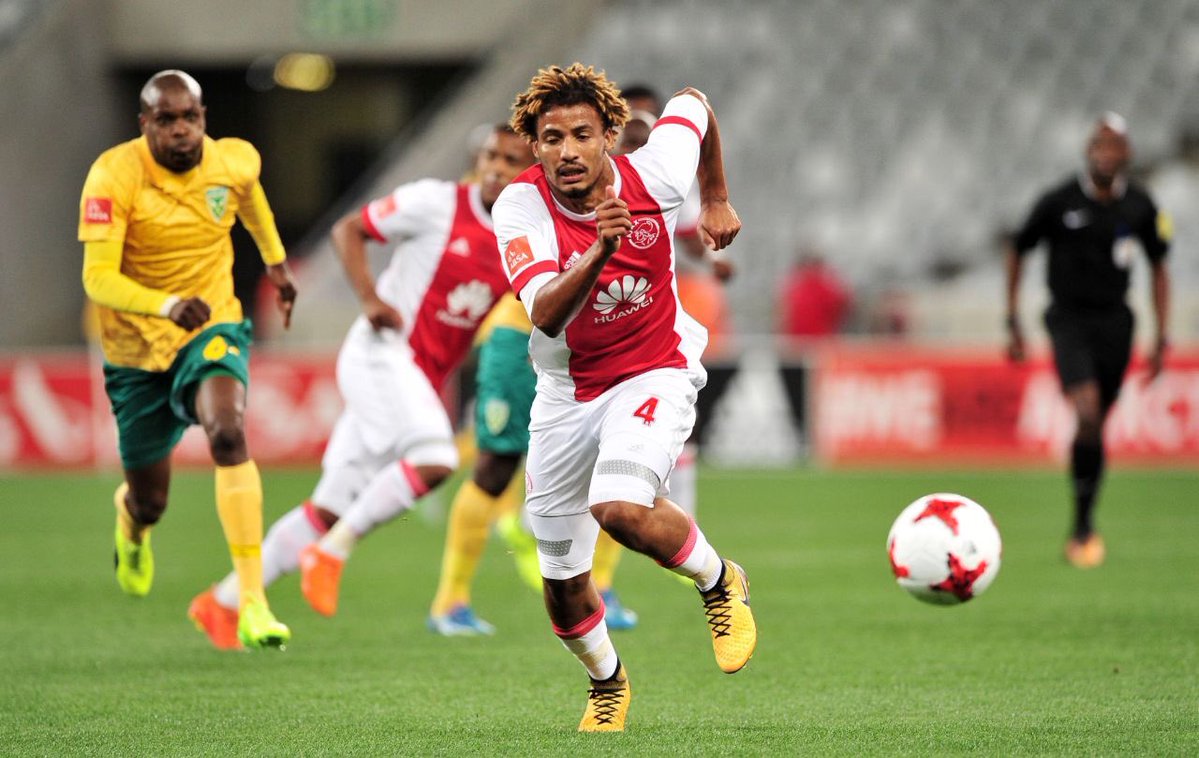 SpySevenEleven's tweet photo. @ajaxcapetown @goldenarrowsfc1 @goldenarrowsfc1 weren't ahead in a fortuitous goal by Lamola only for Rivaldo Cotzee to steal a point for the home side with his 1st goal. https://t.co/uqKqO5tP9l