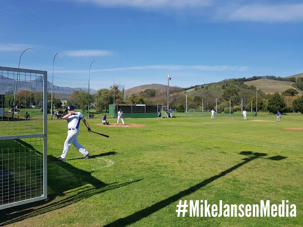 BlitzBokke's tweet photo. Today's office: practice match for #BaseballSA under-18 baseball side vs. #WPBaseball ahead of their trip to #Canada #RadloffPark https://t.co/lDzmGn8emM