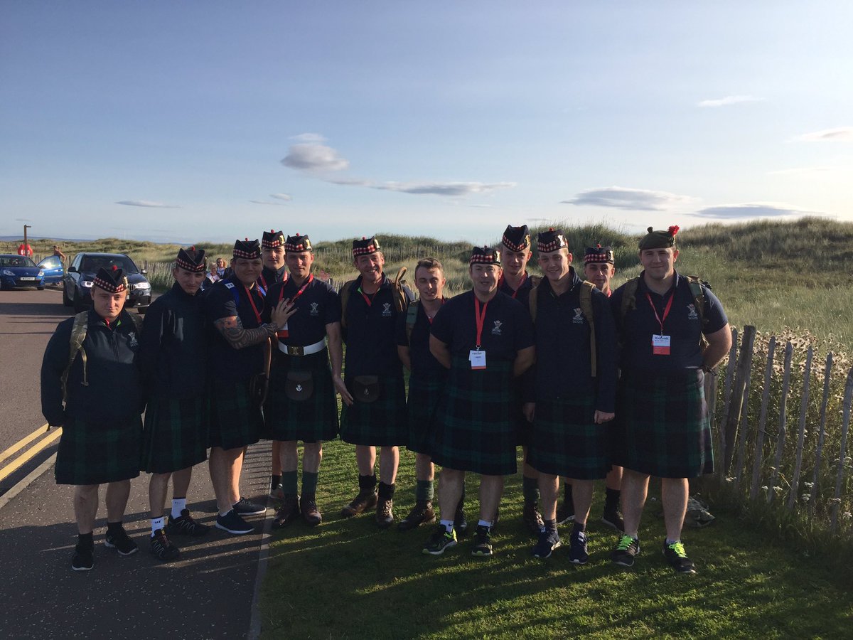 3_SCOTS's tweet photo. Capt Marshall leading RST North on the 26 mile @thekiltwalk to help raise money for @streetsoccerSCO #JockStrong #ThisIsBelonging @The_SCOTS https://t.co/WzhMmoJKop