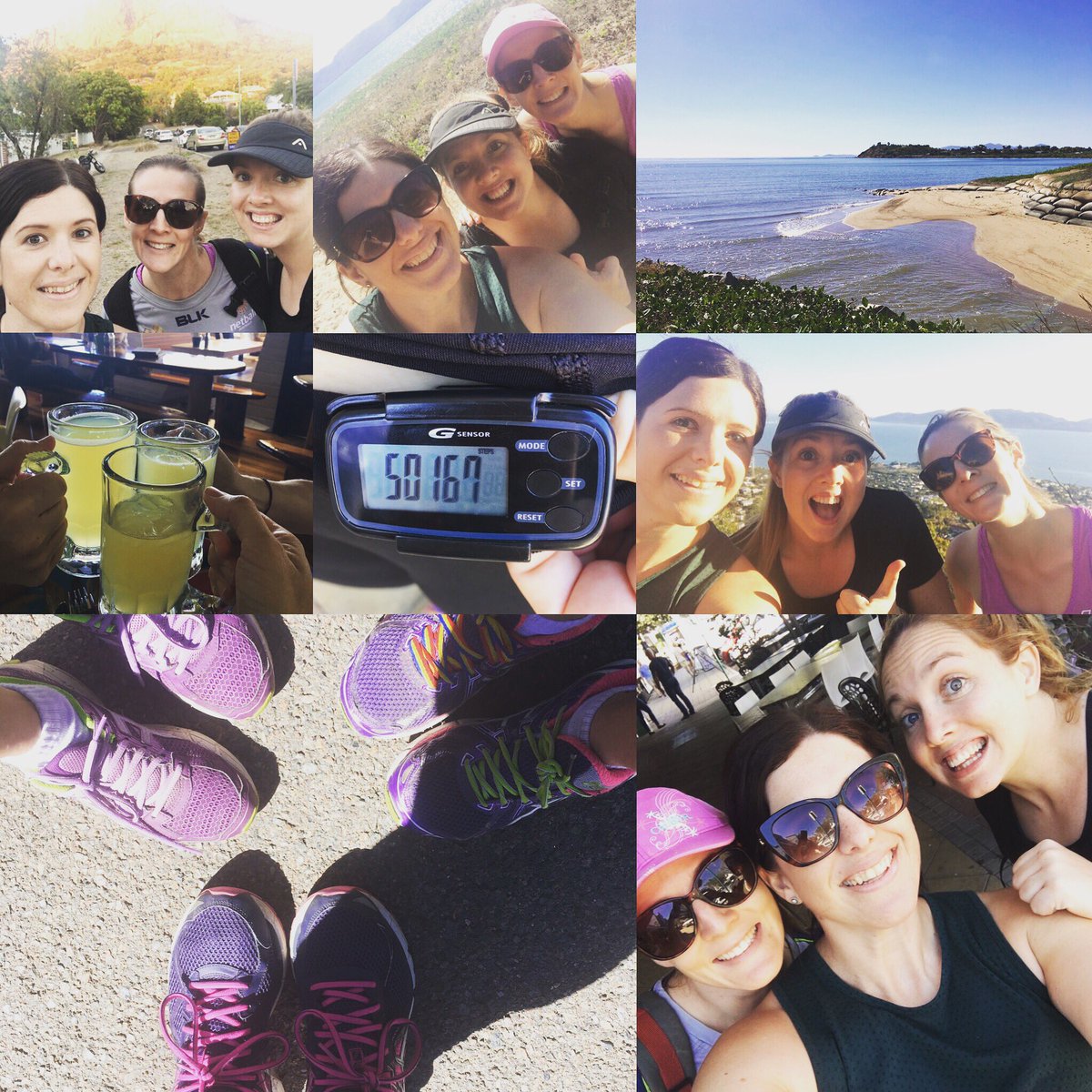 HJ83's tweet photo. We did it!! 50,000 steps and walked over 25kms!!! What a beautiful day it was ❤️👟☀️🌊🌴 @HipReplacement #townsvilleshines #50000steps #25km https://t.co/w9CV2dxPXM