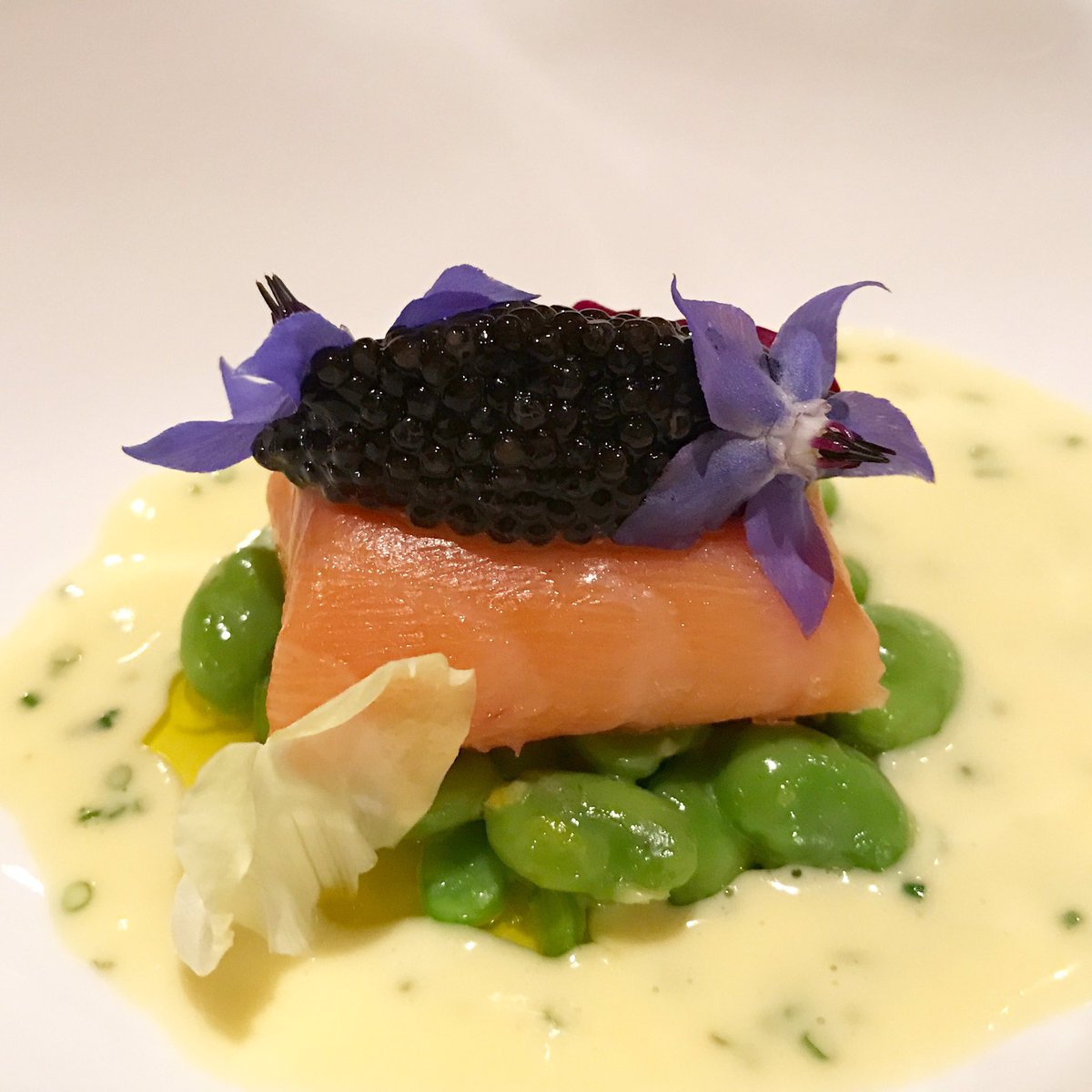 Elizabeth Auerbach On Twitter Confit Salmon With Peas Broad