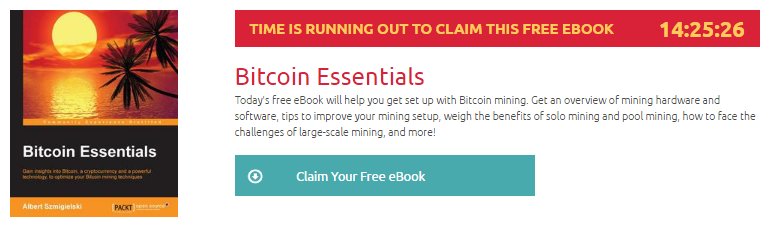 KoprowskiT's tweet image. Time is ticking. But you still have few hours to get a free copy of #Bitcoin Essentials book from @PacktPub here: bit.ly/1Az02EH