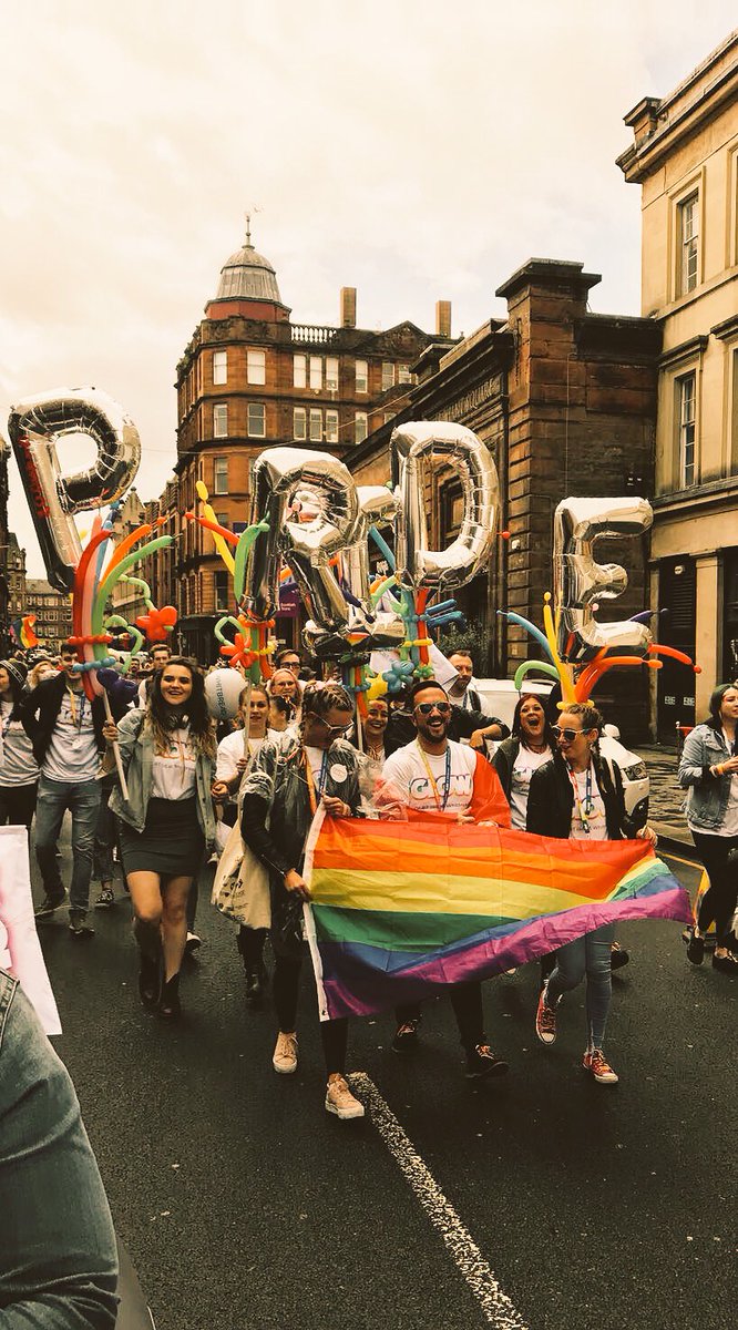 #PrideGlasgow might have been cold, wet poncho weather but what a great day! 🏳️‍🌈🌈<a href="/WeRForceForGood/">Force For Good</a> #glow