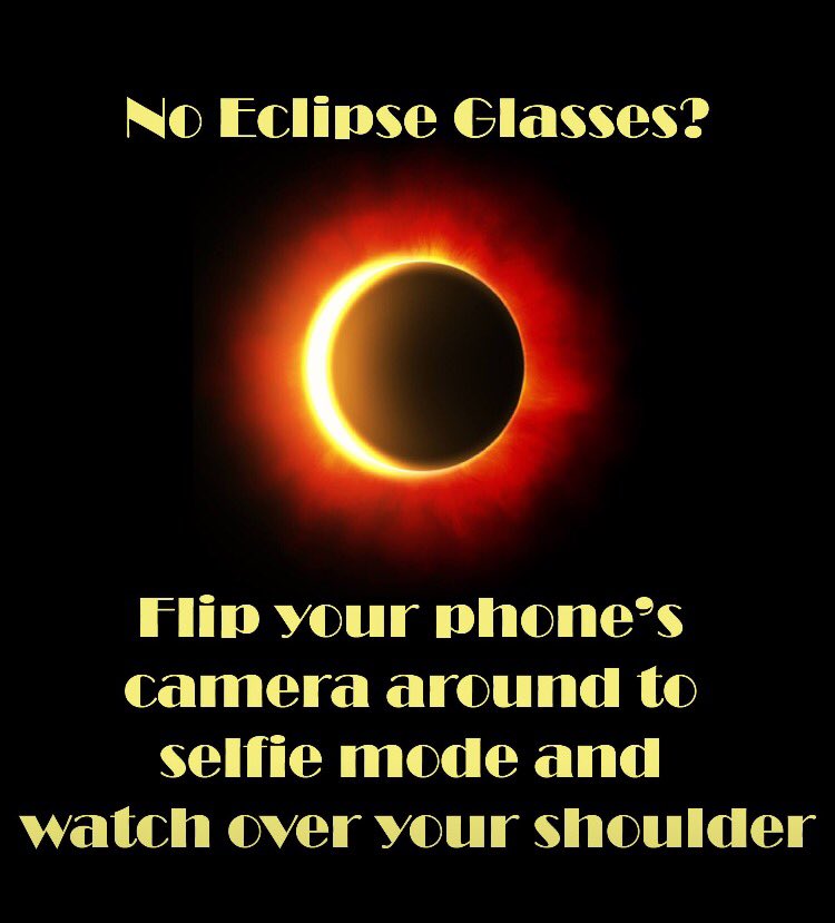 As in watch your phone-still not the sun. And you'll have a way to capture the solar event of the century!
