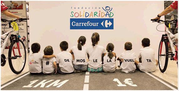 CarrefourES's tweet photo. Con #Demoslelavuelta tu tuit apoyando a la infancia equivale a 1 Km y éste a 1€ que donaremos a @CruzRojaEsp para alimentos infantiles https://t.co/HvbLKroR6w